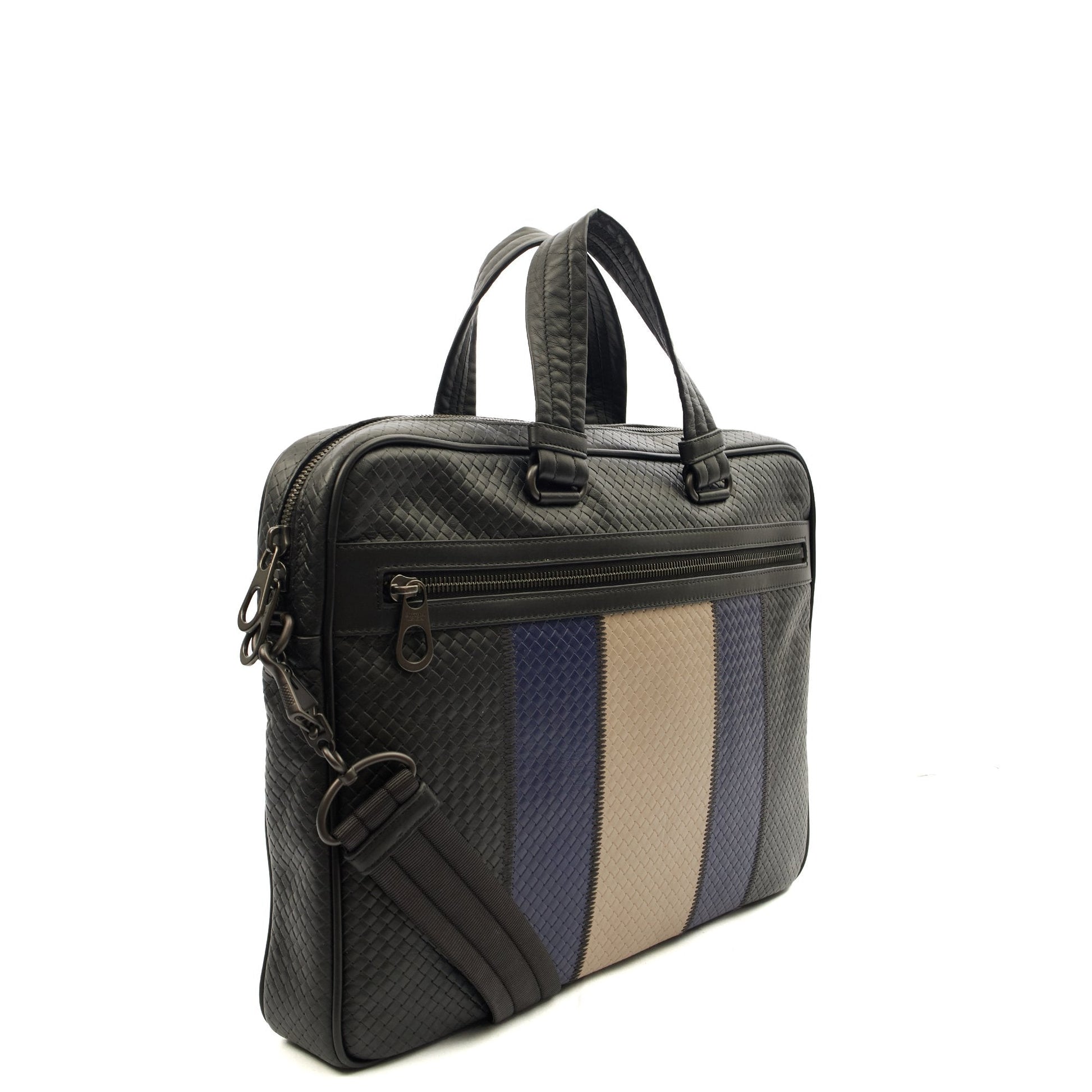 Bottega Veneta Tote Briefcase in Multi, Intrecciato Nappa — Side View