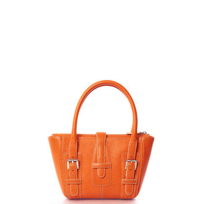 Loewe Vintage Shoulder Bag in Orange, Leather — Top View