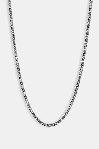 Cernucci Miami Cuban Chain - 5mm - White — 16" — Side View