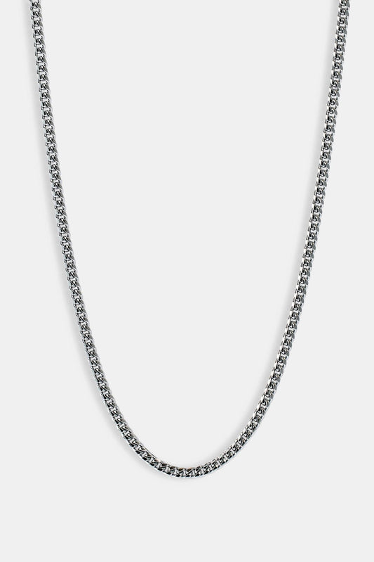 Cernucci Miami Cuban Chain - 5mm - White — 16" — Side View