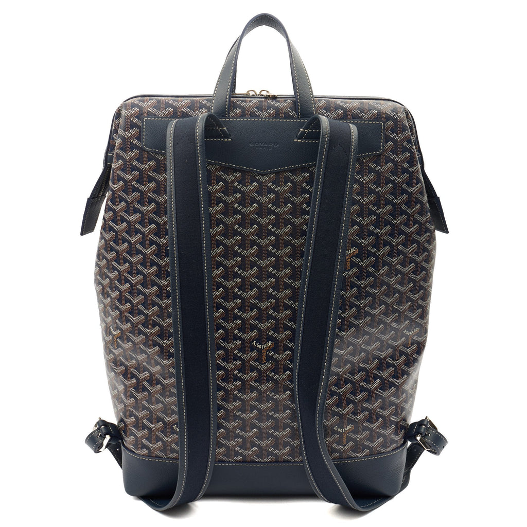 Goyard Backpack Cisalpine Backpack in Blue, Leather — Top View