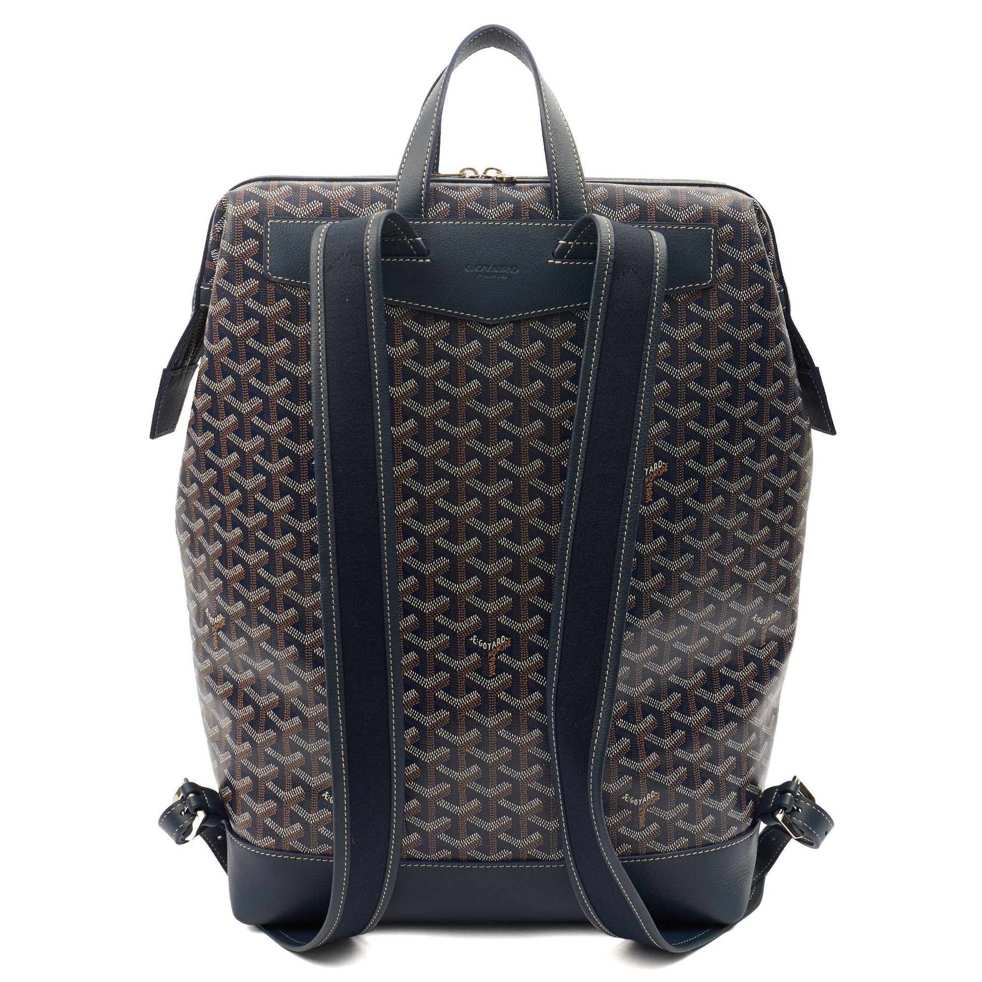 Goyard Backpack Cisalpine Backpack in Blue, Leather — Top View