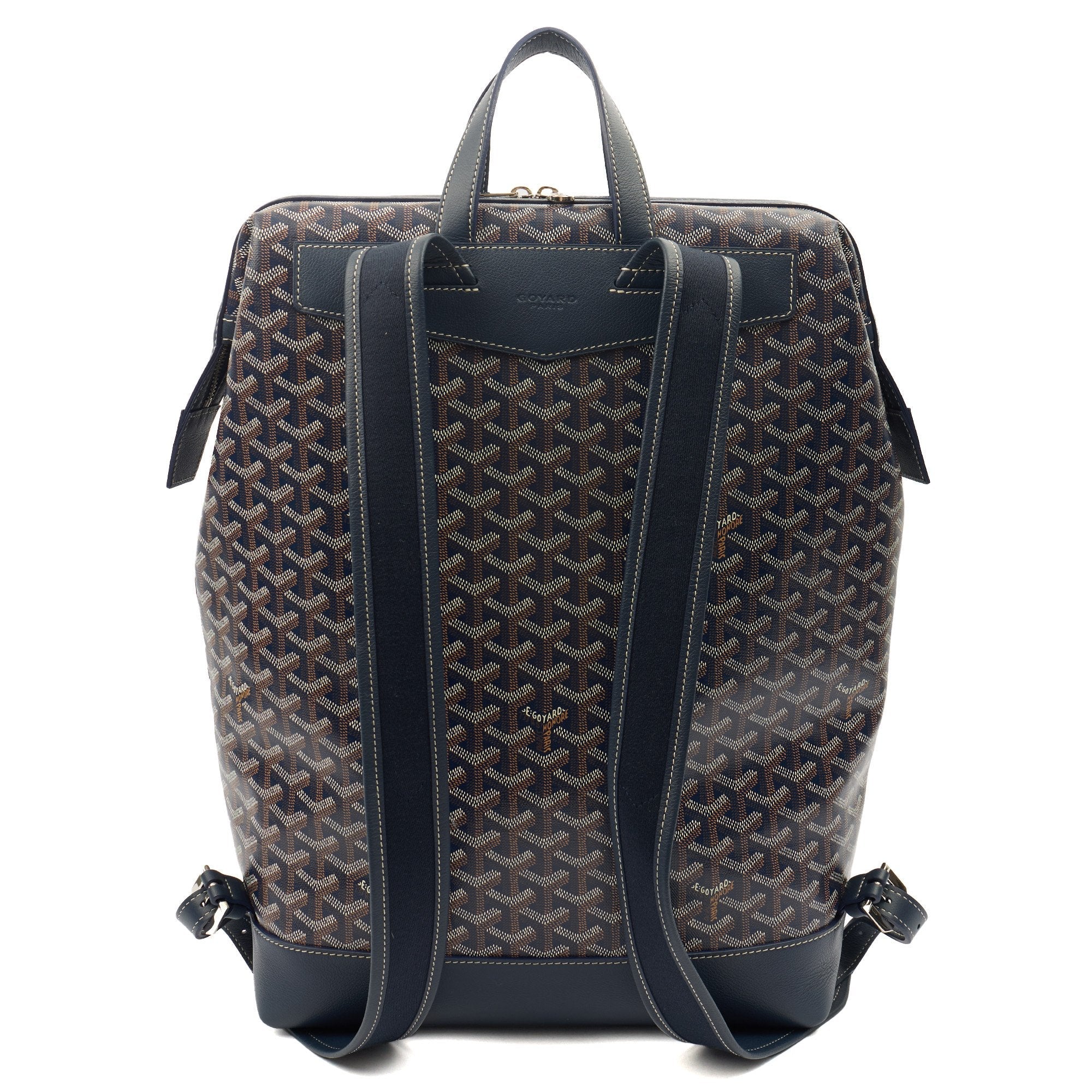 Goyard Backpack Cisalpine Backpack in Blue, Leather — Top View