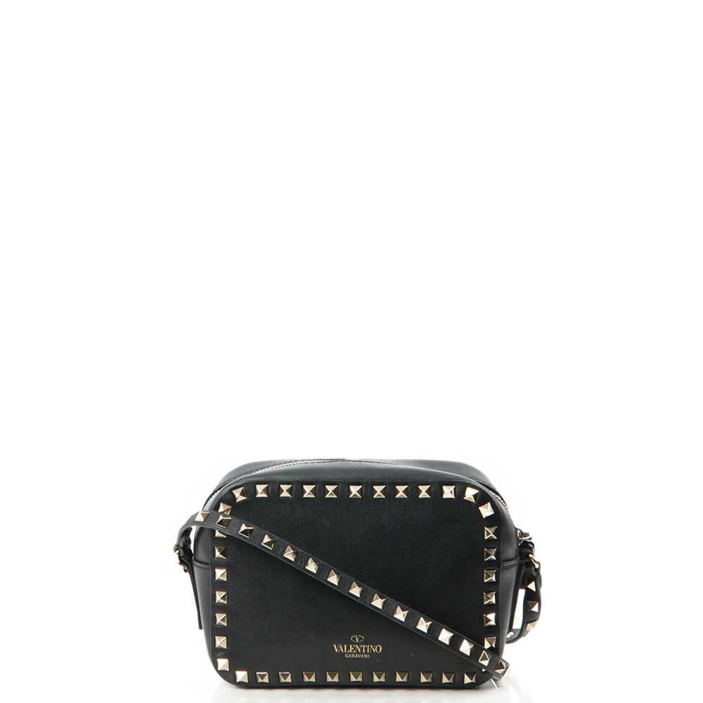 Valentino Cross Body Rockstud Crossbody Bag - Small in Black, Calfskin — Alternate View 11