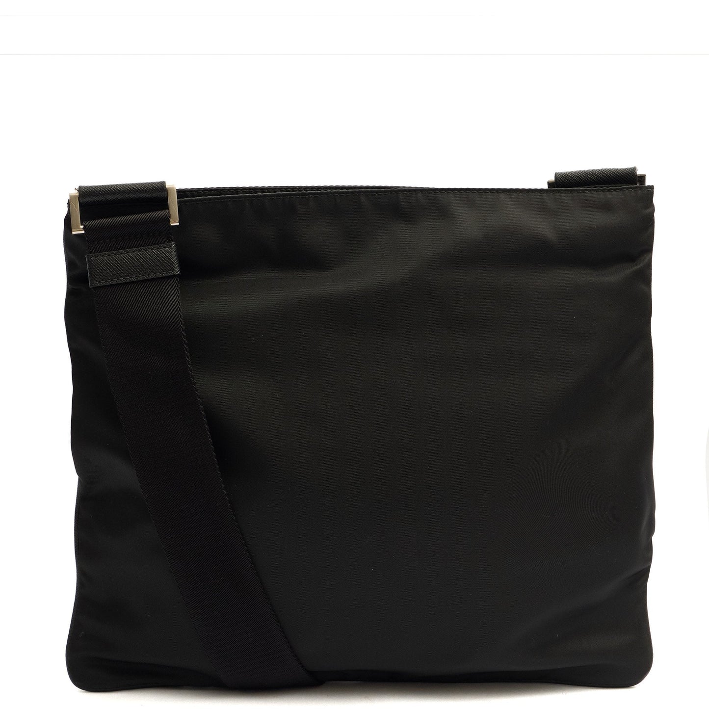 Prada Cross Body Nylon Messenger in Black, Nylon — Alternate View 9