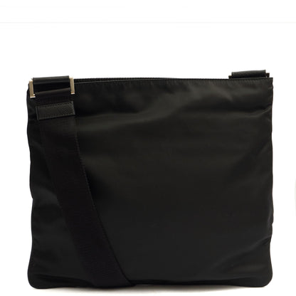 Prada Cross Body Nylon Messenger in Black, Nylon — Alternate View 9