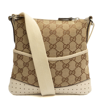 Gucci Cross Body Messenger in Brown, GG Supreme Canvas — Back View