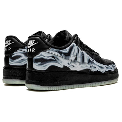Nike Air Force 1 '07 QS 'Black Skeleton' — UK 3 | EU 35.5 | US 3.5 — Back View