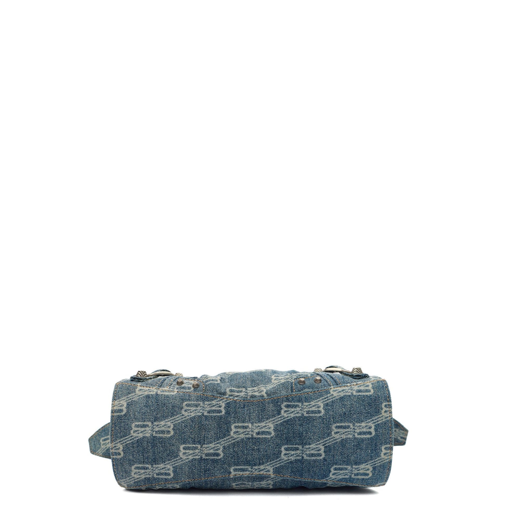 Balenciaga Mini Bag Neo Cagole XS in Blue, Canvas — Top View